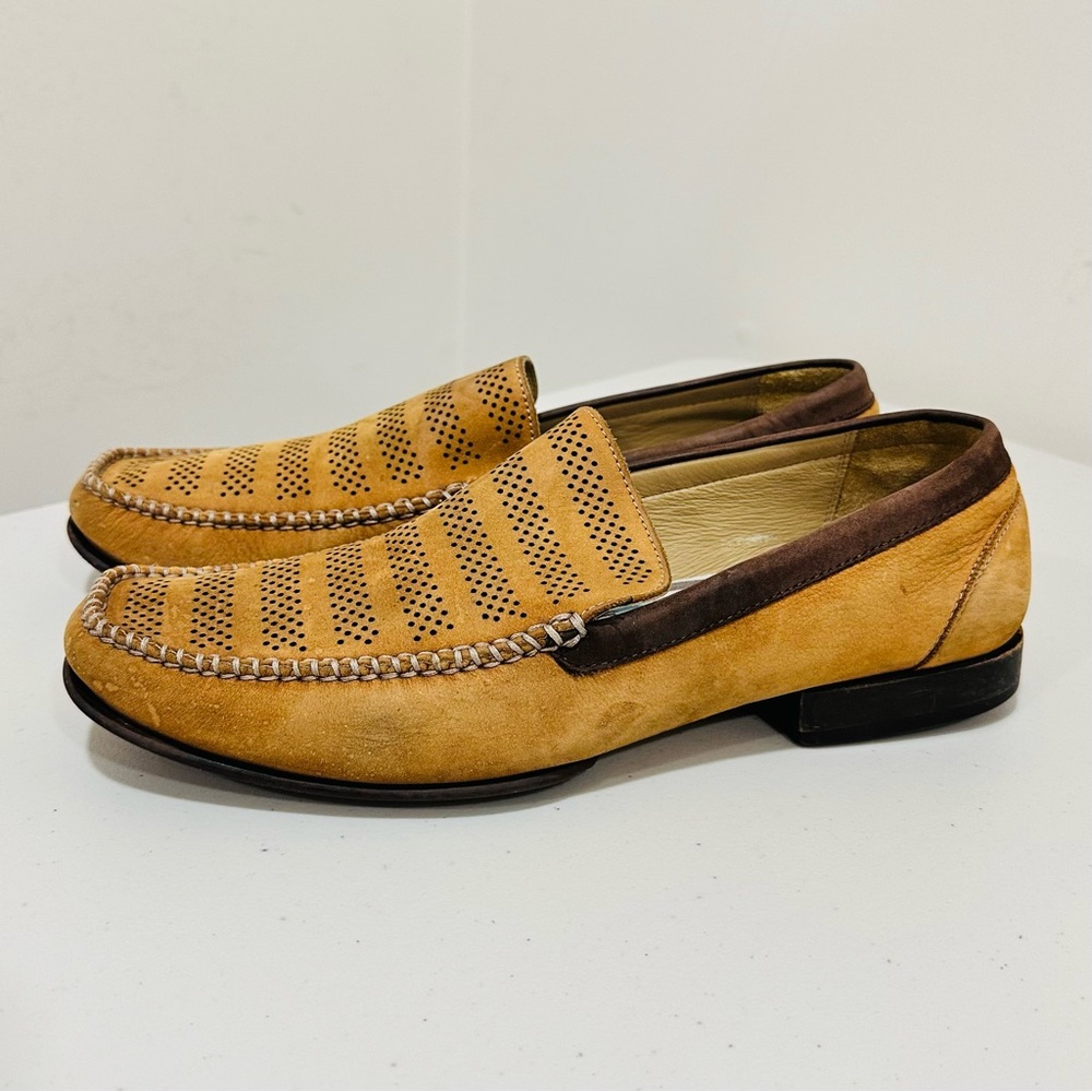 Brass Boot Brown Leather Loafers Dress Shoes‎ Size 9,5 M
